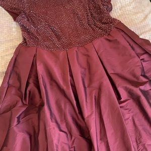 Red Prom Gown Plus Size with Pockets